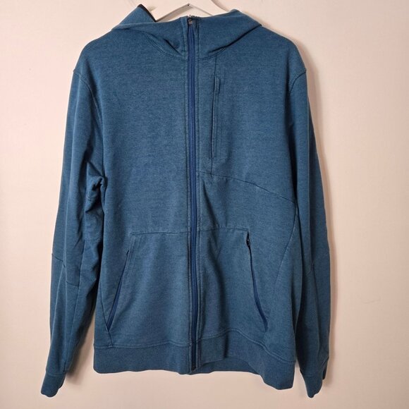 Lululemon Men's Size XL City Sweat Full-Zip Hoodie Sweatshirt Poseidon Blue - Picture 1 of 9
